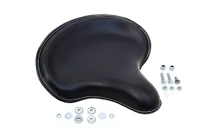 HARLEY Black Leather Solo Seat Fits 1936-1940 EL  1941-1984 FL  1929-1952 WL • $562.26