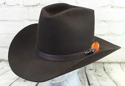 Vintage Resistol 3X XXX Beaver Self Conforming Cowboy Hat Size 7 1/4 Brown • $110