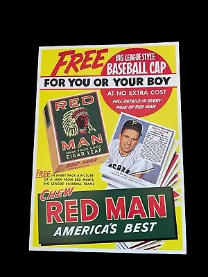 1952/53 Red Man Ralph Kiner Poster ORIGINAL • $39.99