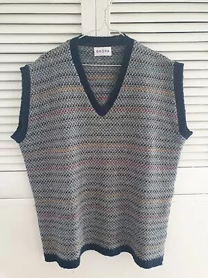 Brora 100% Wool Fair Isle Tank Vest Sleeveless Jumper Size L • £75