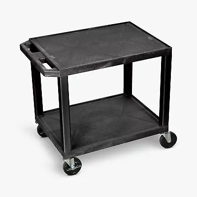 Luxor 26in.H AV Cart - Two Shelves - Black Legs Total Capacity 400 Lb Model# • $84.99