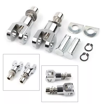 Silver Set Motorcycle Rear Passenger Foot Peg Bracket Fit Harley Softail 2000-20 • $16.44