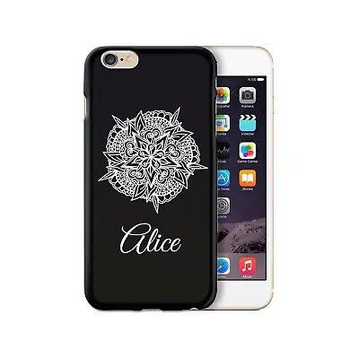 Personalised Initial Phone Case Custom Name Flower Floral TPU Black Soft Cover • $29.50
