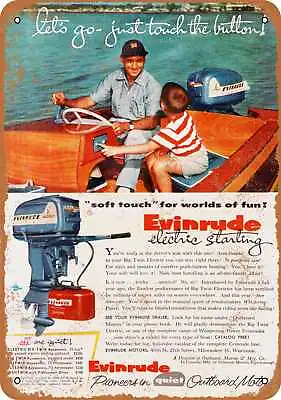 Metal Sign - 1955 Evinrude Outboard Motors - Vintage Look Reproduction • $18.66