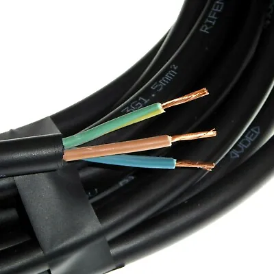 £14.95 • Buy H07RN-F Heavy Duty Very Flexible Rubber 3-Core Cable For Outdoor Electrics Leads