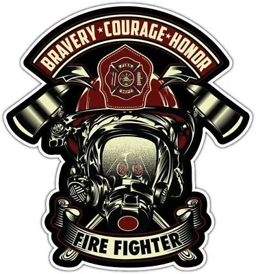 Fire Fighter Firefighter Bravery Courage Car Bumper Window Sticker Decal 4 X5  • $3.99