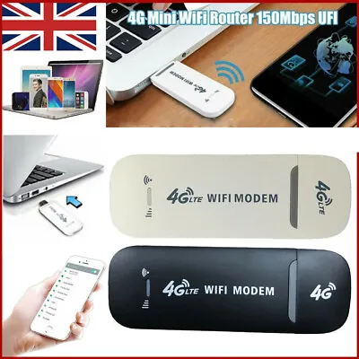 Wireless Car WIFI 4G LTE USB Dongle Unlocked Stick Mobile SIM Card Plug Internet • £13.40