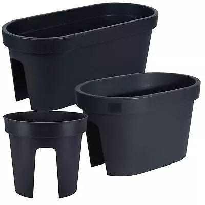 £4.79 • Buy Flower Bridge Hanging Planter Plant Pot Fence Railing Balcony Decking Garden Pot
