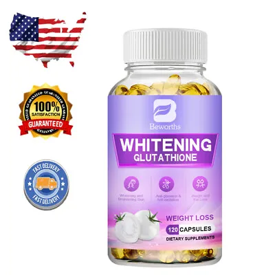 L-Glutathione Skin Whitening Pills Antioxidant Anti-Aging With White Tomato • $13.99