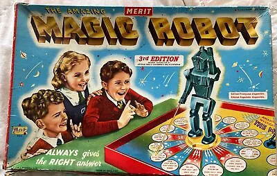 Original Vintage 1953 The Amazing Magic Robot 3rd Edition A Merit Game Works • £5