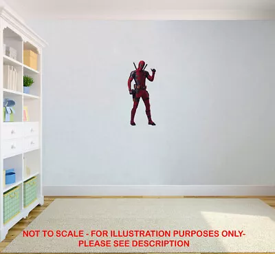 Deadpool Superhero Children Kids Bedroom Vinyl Decal Wall Art Sticker  • £2.49