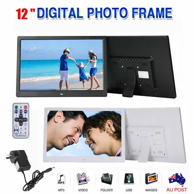 2022 NEW HD 12'' LED Digital Photo Frame Picture Alarm Clock MP4 Movie Player • $75.99