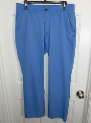 Under Armour Golf Pants Men's UA Match Play Tapered Blue Size 34x30 • $29.90