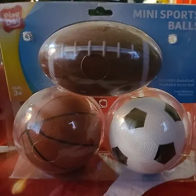 Mini Sports Balls: Football Basketball & Soccer (T10) • $15.08