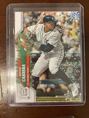 Miguel Cabrera 2020 Topps Holiday Candy Cane Bat Variation SP #HW129 • $2.50