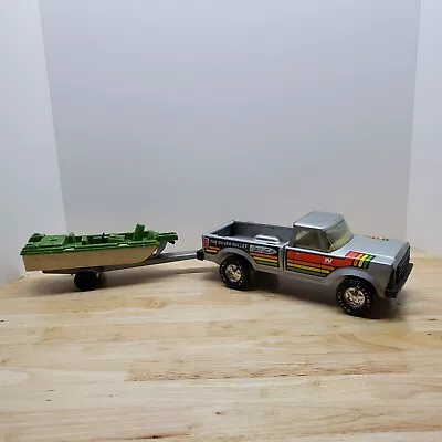 Vintage Nylint The Silver Bullet Truck With The Catfisher Bass Boat And Trailer  • $34.95