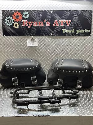 $249.99 • Buy 08 Yamaha XVS1100 V-Star Saddlebags Saddle Bags Right Left With Brackets