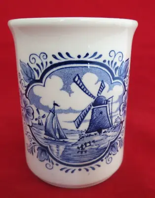 Vintage Delft Blue Cup Windmill English Ironstone Tableware Tumbler   • $9.99