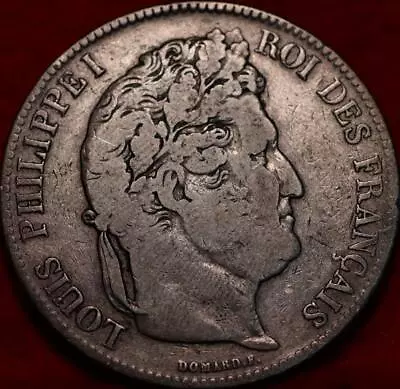 1834 France 5 Francs Silver Foreign Coin • $7.50