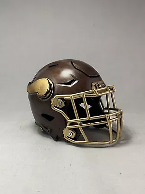 Custom MINNESOTA VIKINGS Mini SPEEDFLEX HELMET Bronze And GOLD Concept • $124.99