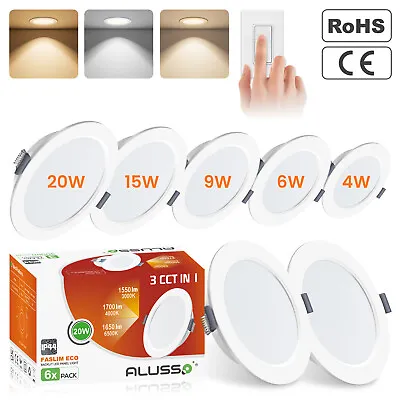 Recessed LED Flat Panel Ceiling Down Lights Ultra Slim 4W 6W 9W 15W 20W UK Stock • £94.99