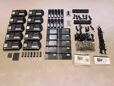 LOT Of 10 Nortel Venture 3-Line Phones + ACCESSORIES PARTS/REPAIR • $351.01