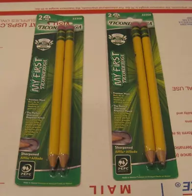 My First Ticonderoga Twin Pack Of Large Oversized Pencils - 2 Pack Special • $7.99