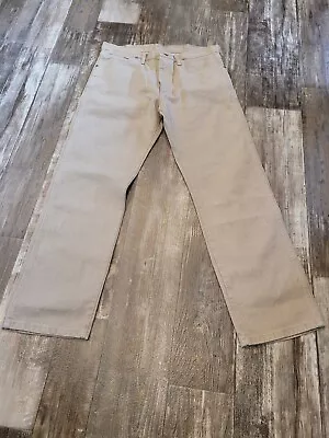 Vintage Wrangler Jeans Mens 34 X 30 Beige Tan 1013MWZTN High Cowboy Cut Western • $33.99