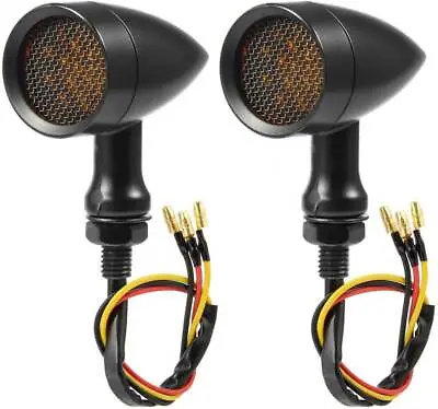 Black Motorcycle LED Turn Signals Blinker Light For Harley Sportster XL 1200 883 • $22.65