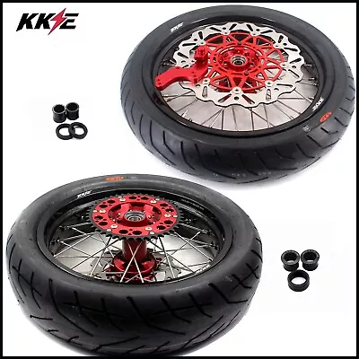 KKE 3.5/4.25*17In For Honda XR650L 1993-2024 Supermoto Wheels Rims CST Tires Kit • $1049