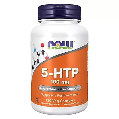 NOW FOODS 5-HTP 100 Mg - 120 Veg Capsules • $17.36