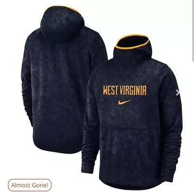 Men's Nike Navy West Virginia Mountaineers Basketball Spotlight Pullover Hoodie • $9