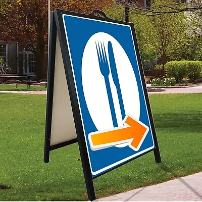 23 X36  Heavy-Duty Double-Sided Metal Sidewalk A-Frame Sign Holder Stand • $69.99