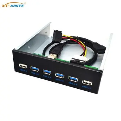 Bracket 4Ports Floppy USB 19Pin Panel Front To Bay USB3.0 XT-XINTE 5.25  Cable • $16.51