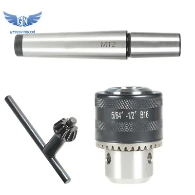 Mini Metal Lathe Tail Stock Drill Chuck Tool With Mt2 Morse Taper Arbor Mt2 • $28.78