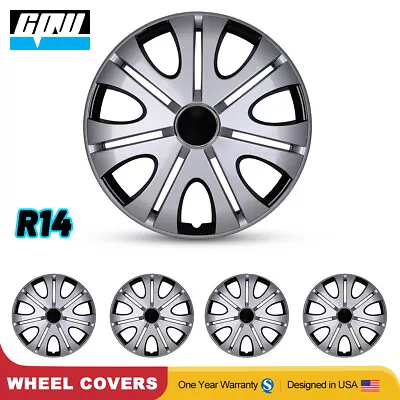 14  Set Of 4 Wheel Covers Hubcaps Snap On Full Hub Caps For R14 Tire & Steel Rim • $41.99