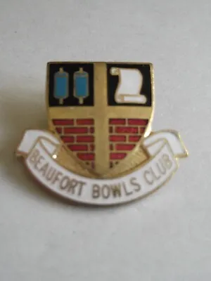 £1.50 • Buy Enamel & Gilt Pin Badge, Beaufort Bowls Club (Ebbw Vale), Toye Kenning Spencer