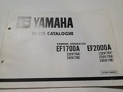 Yamaha EF1700A EF2000A Generator Parts Manual • $12