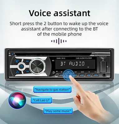 Single DIN Car AUX USB Stereo Radio MP3 Player Audio Bluetooth FM TF DVD VCD CD • $79.79