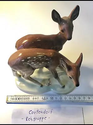 2 Deer Kit. Cortendorf Porcelain / Upper Franconia Around 1955 Et Seq. • £25.90