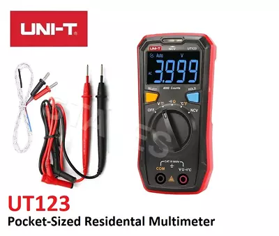 Uni-T UT123 Mini Digital Pocket-sized Residential Multimeter AC DC Voltmeter • £19.88