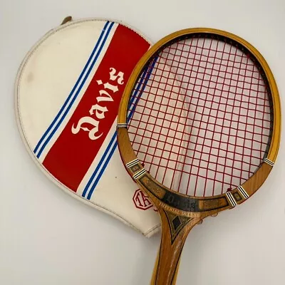 Vintage TAD Davis Imperial Deluxe Tennis Racquet Original Leather Case • $29.99