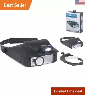 Adjustable Head Visor Magnifier With LED Light - Perfect For Hobbies & Crafts • $74.99