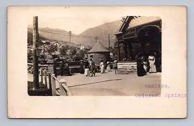 Manitou Springs RPPC Antique Colorado Springs Snapshot Photo Postcard ~1910s • $59.99
