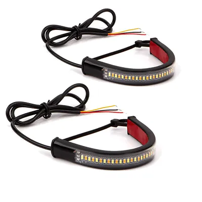 2xDRL LED Strip Light Turn Signal Lamp Lights For Kawasaki Vulcan 1500 1600 1700 • $13.59