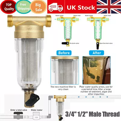 Whole House Spin Down Water Filter Pre-Filter System Under Sink Sediment Filter • £23.45