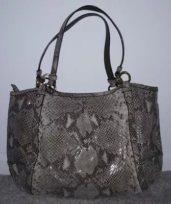 Authentic Coach Exotic Python Leather Studded Tote Shoulder Bag Purse F22231 • $89.50