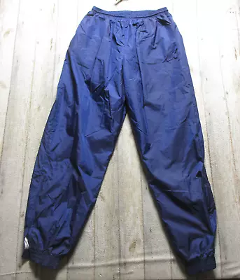 Nike Track Pants Mens Extra Large Blue Swishy Lined Elastic Waist • $17.42