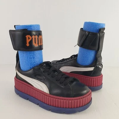 $55 • Buy Puma Fenty By Rihanna Ankle Strap Mid Black Lace Up Womens Trainers US 6.5 SE62