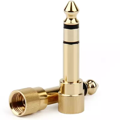 £3.50 • Buy 6.35mm 3pole Male With Inside Screw To 3.5mm Jack Stereo Female Converter